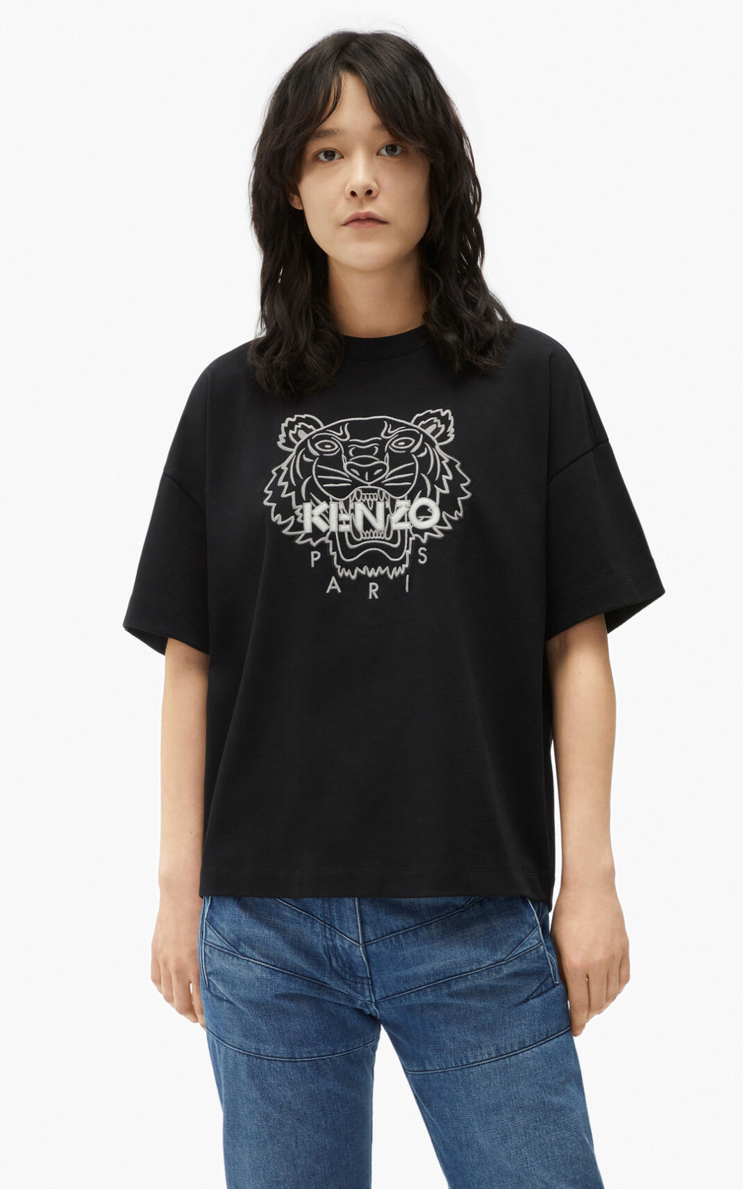 Kenzo Tiger boxy Ženska Majice Črna SI-7680791